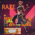 VaLorant Themed Keycaps RAZE Agent Custom Keycap Keyboard Set 29 Keys