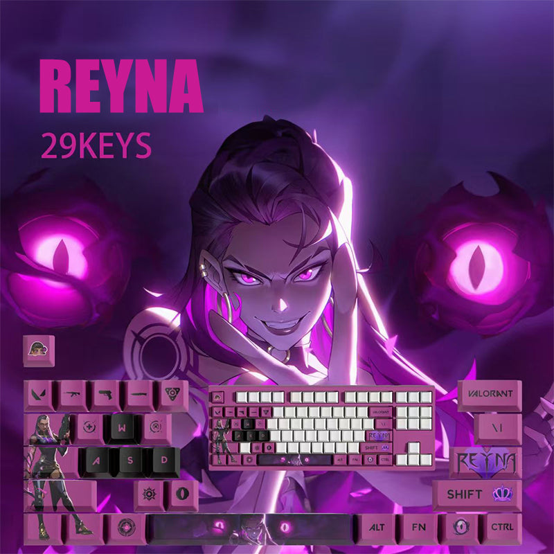 VaLorant Themed Keycaps REYNA Agent Custom Keycap Keyboard Set 29 Keys