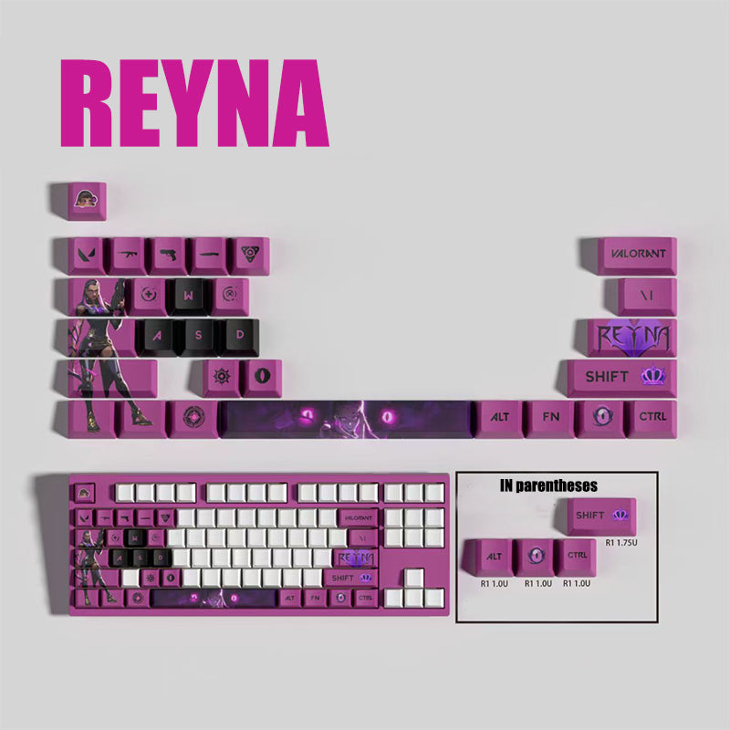 VaLorant Themed Keycaps REYNA Agent Custom Keycap Keyboard Set 29 Keys