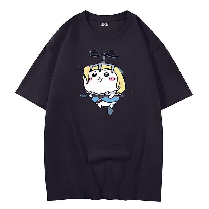 Valorant X Chiikawa theme Ovesize T-shirts valorant meme shirt（2）