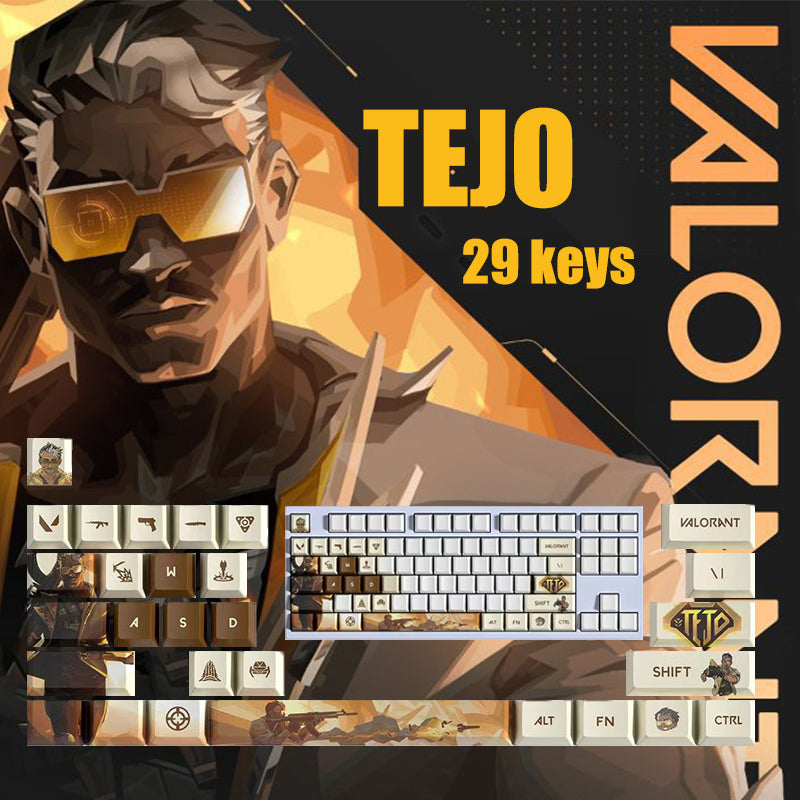 VaLorant Themed Keycaps TEJOAgent Custom Keycap Keyboard Set 29 Keys